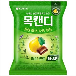 롯데 목캔디 허브민트 봉지 217g (2개구매시 1000원 할인x넉넉한 유통기한)