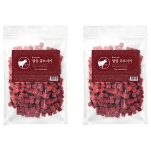 1+1 개기월식 말랑 큐브 져키 소고기 1.1kg