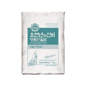 제조일자 2023.05.11 백설 명품 천일염 오천년의 신비 중간입자 소금 10kg x1개