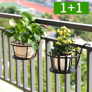 1+1 걸이형 철재 화분받침대 18cm 대형 베란다 창문걸이 OSO-T9