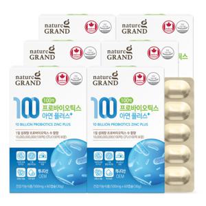 네이처그랜드 100억 프로바이오틱스 아연 플러스 장용성캡슐 6박스 12개월분