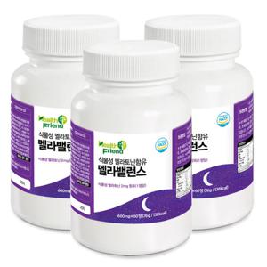 식물성 멜라토닌 2mg함유 멜라밸런스 60정 3병(6개월분)  타트체리 추출 원료
