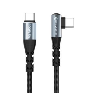L자형 100W 5A C to C PD 초고속 충전 케이블 1.2M