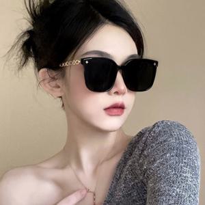 신상 고급감 선글라스 여성용 얼굴 체인 다리 별 선글라스 큰 얼굴 날씬해 보이는 차양 안경