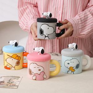 4종세트 스누피 세라믹 머그컵 360ml