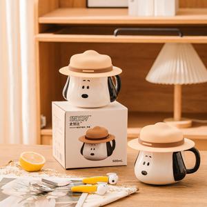 1+1 밀집모자 스누피 세라믹 머그컵 500ml