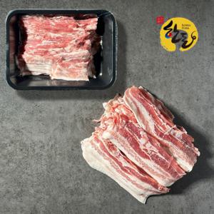 (냉동) 국내산 한돈 프리미엄 대패삼겹살 1kg (500g 2팩)