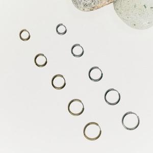 2+1 써지컬스틸 원터치 링 귀걸이 세그먼트 피어싱 데일리 심플 초슬림 링 피어싱 2+1