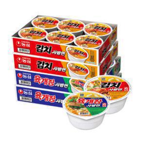 인기 사발면 더블팩 (육개장+김치 / 24개)