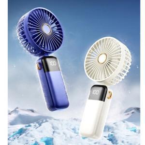 미니선풍기 5단조절 무소음 LED 휴대용 탁상용 핸디 냉각-네이비