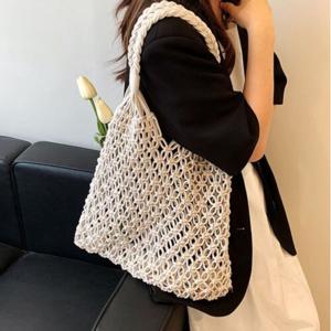 여름 니트 라탄 에코백 여성 데일리 휴가 숄더백 토트백 가방 M723604