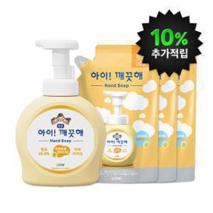 (10%적립)아이깨끗해 핸드워시 순향 용기 490ml 용기 1개+450ml 리필 3개
