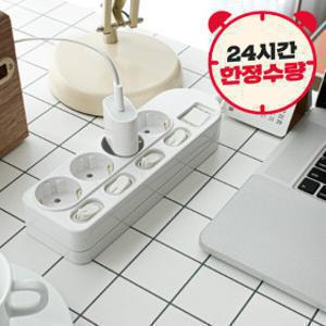 국산 슬림 플러그 안전 접지 과부하차단 개별 멀티탭 2구 3구 4구 5구 6구 납작 플러그
