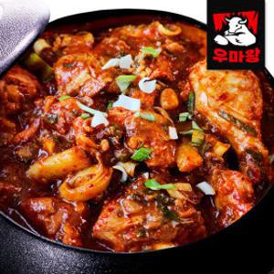 가마솥 얼큰 매운 닭찜 1kg + 1kg 총 2kg+선착순 카스테라벌집껍데기증정 국내산 닭 뼈있는 닭찜