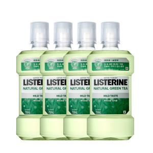 리스테린 내추럴 그린티 숨결케어 녹차향 가성비팩 (750mL 4개)