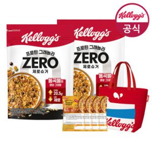 시리얼 프로틴 그래놀라 제로슈거 350g x 2개 + 카라멜피칸 200g + 타포린백
