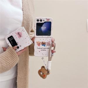 최신 귀여운 갤럭시 Z플립 케이스 아기동물들 스트랩 TPU/ 핸드폰 지플립6 5 4 3