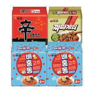 배홍동 8입 + 신라면 5입 + 짜파게티 5입 (총 18봉)