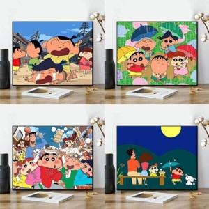 정물화그리기 DIY/diy명화그리기 짱구는 못말려 애니메이션 캔버스페인팅 유화그리기세트40x50