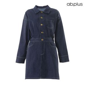 [ab.plus] 포켓라인 데님 원피스 (LSW3MO40A)