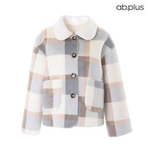 [ab.plus] 체크 소프트퍼 라운드카라 자켓 (LSW4MJ36A)