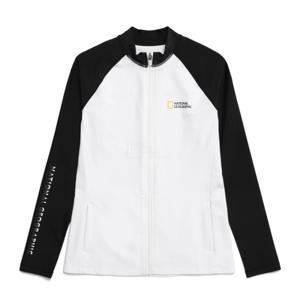 내셔널지오그래픽 N232WRG710 여성 집업 배색 래쉬가드 BLACK
