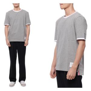 [톰브라운]23FW 남성 링거 반팔티셔츠 (MJS083A 00042 055 23F)
