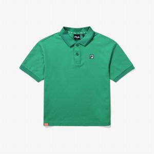 [38%OFF][휠라키즈] 에센셜 카라 티셔츠 (FK2TSG2101X_GRN)
