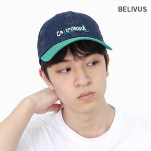 [빌리버스] 남성 볼캡 레터링 자수 데님 야구 청 모자 BMJ020