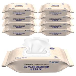 국내제조 유한그린텍 백의민족 프리미엄 물티슈 60매 9개 물휴지