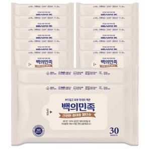 국내제조 유한그린텍 백의민족 프리미엄 물티슈 30매 12개 저자