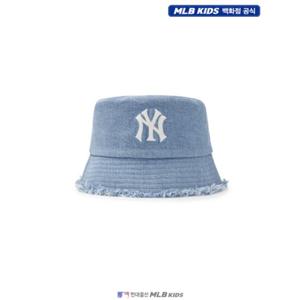 [MLB키즈US] (7AHTV015N-50WHS) 바시티 데님 버킷햇 아동모자 키즈모자
