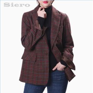 [시에로]슬림핏 체크자켓 SF4JKF452