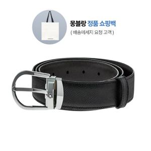 몽블랑 홀스슈 버클 리버시블 레더 블랙 브라운 113834