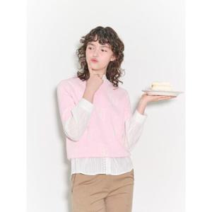 [빈폴레이디스] [B. my] 리본 패턴 니트 핑크 (BF5251N02X)