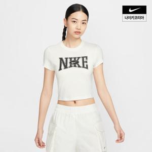 [나이키] 스포츠웨어 여성 슬림 크롭 티셔츠 HQ1710-133