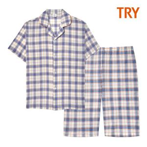 [트라이] 남성 반팔 주름지 파자마 J13