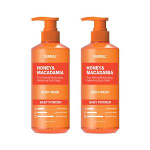 쿤달 허니 앤 마카다미아 퓨어 바디워시 베이비파우더 500ml x2개