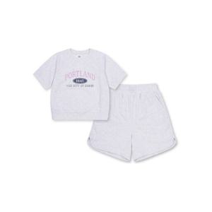 [탑텐키즈]MKF2IP2202 여아) 쿨에어 코튼 텍스쳐드 그래픽 셋업