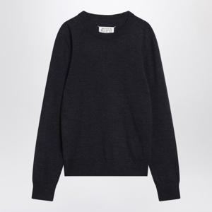 메종마르지엘라 네이비 블루 울 크루넥 스웨터 S50HL0041M13098
