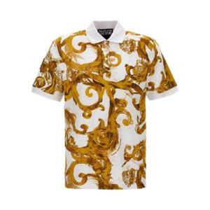 Versace 진스 꾸뛰르 워터컬러 쿠튀르 반팔 폴로 셔츠 76GAG6S0JS286 G03 TP942753538