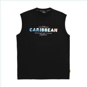 [내셔널지오그래픽 (행사)]남자 드라이실 컨셉 그래픽 민소매(세미오버핏) N232MTS450