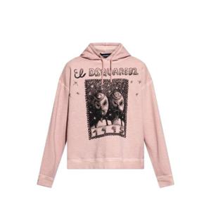 Dsquared2 베스트 페이드 릴렉스 핏 마스크 프린트 후드 티셔츠 S71GU0724S25539 235 TP934996175