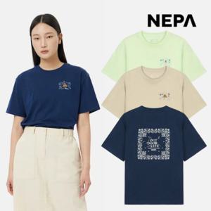 네파 여성 그래픽 크롭 반팔 티셔츠 아웃도어 여름티 7L45374
