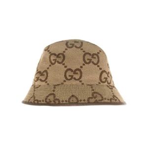 GUCCI 베이지 GG 패브릭 버킷햇 캔버스 맨 6812563HAGJ2564