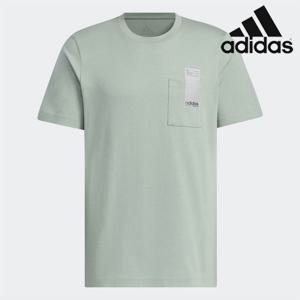[아디다스] 반팔티 /G26- JI9083 / V POCKET LOGO T 스몰 리니어 로고 포켓 티셔츠