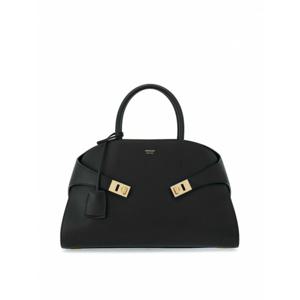 [SALVATORE FERRAGAMO] 라프리마 여성 토트 가방 허그 미디엄 레더 핸드백 215921766591001 블랙 /8