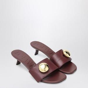 LOEWE Bordeaux calf leather slide pebble L815465XAZLE/R_LOEW-7110