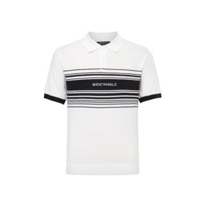 와이드앵글골프반팔티 KQJ WMU25K51W3 CO 스트라이프 보더 폴로 스웨터 M (Off White)