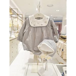 (에뜨와) (07S527905) (가을백일돌선물)리오체크바디수트SET (유아/출산/백일/돌선물/조카선물)